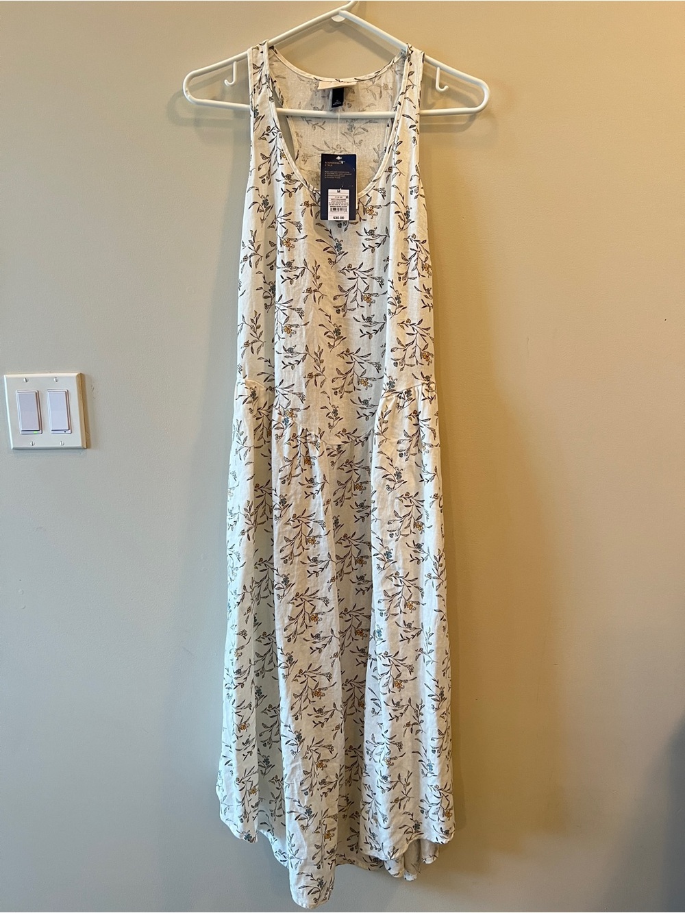 Sleeveless Floral Maxi Dress by Universal Thread / NWT / Linen Blend & Pockets